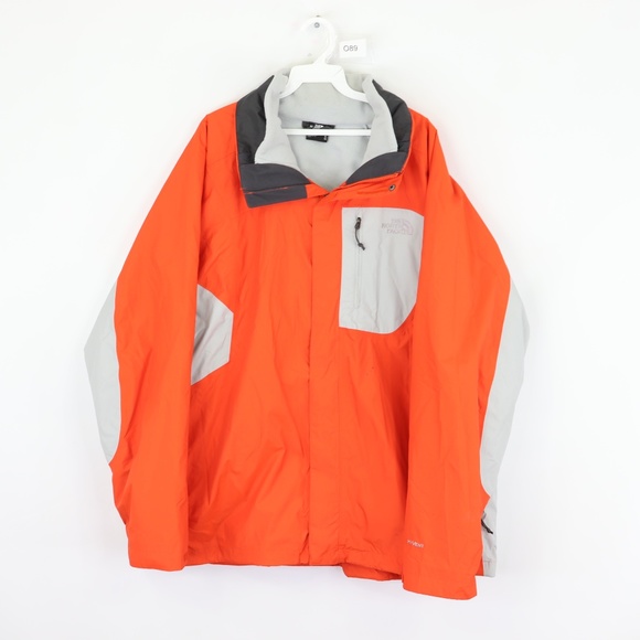 The North Face Mens XL HyVent 2 In 1 Jacket Orange